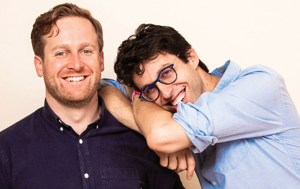 Photo of podcast producers Charlie Harding &rsquo;09 and Nate Sloan &rsquo;08