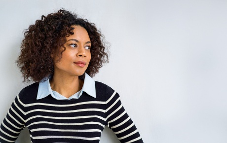 Image of Sarah Labrie looking to the side.