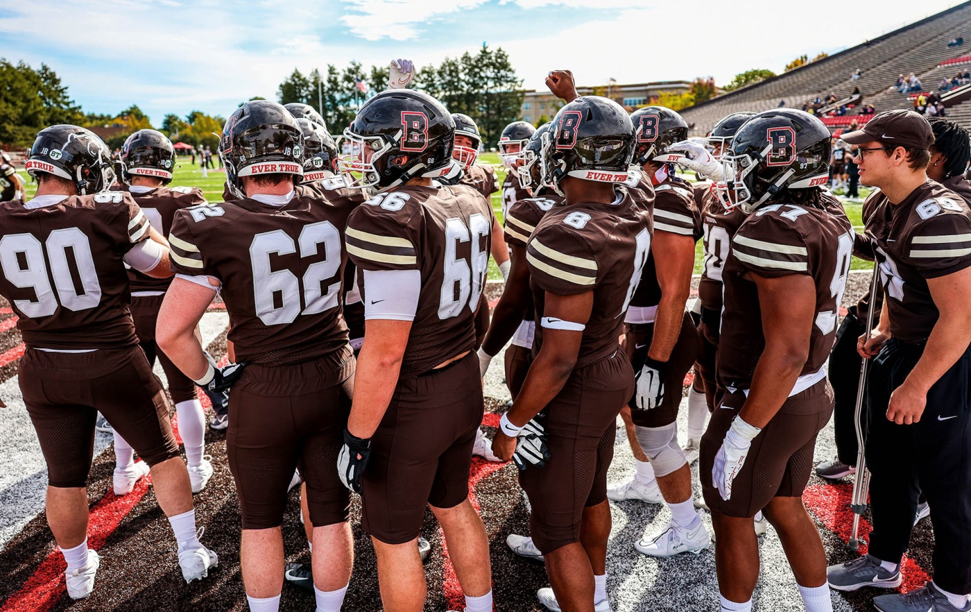 Image of Brown football players back-to