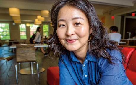 Close-up image of Alice Xia in the Blue Room