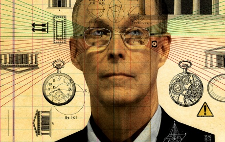 collage illustration of Doug Diamond &rsquo;75