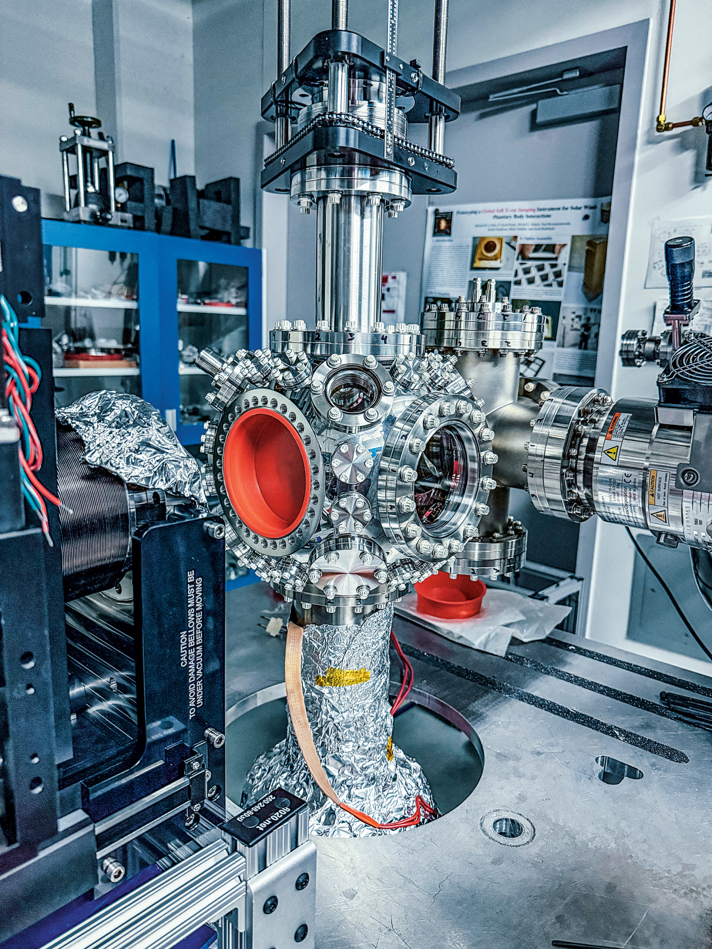 photo of scientific equipment in the lab at Goddard Space Center