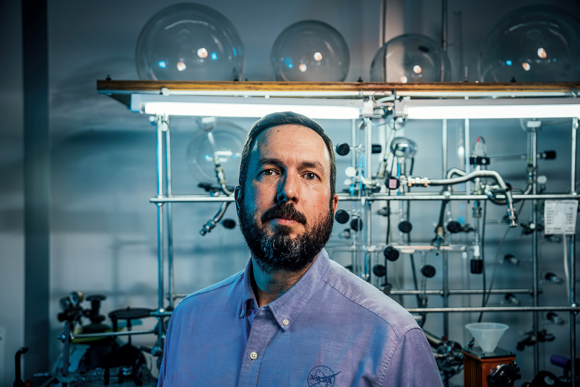 portrait of Noah Petro in the lab at Goddard Space Center
