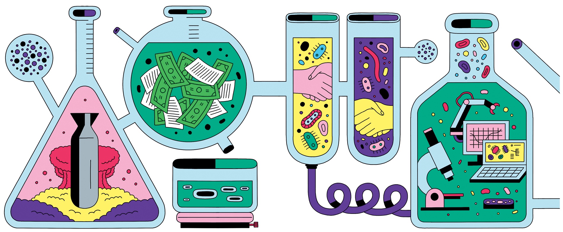 an illustrated research timeline