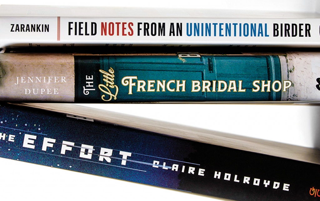 Image of books by Julia Zarankin &rsquo;97, Jennifer Dupee &rsquo;96, and Claire Holroyde &rsquo;01